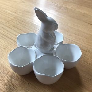 Ceramic Egg Holders Bunny Easter Decor